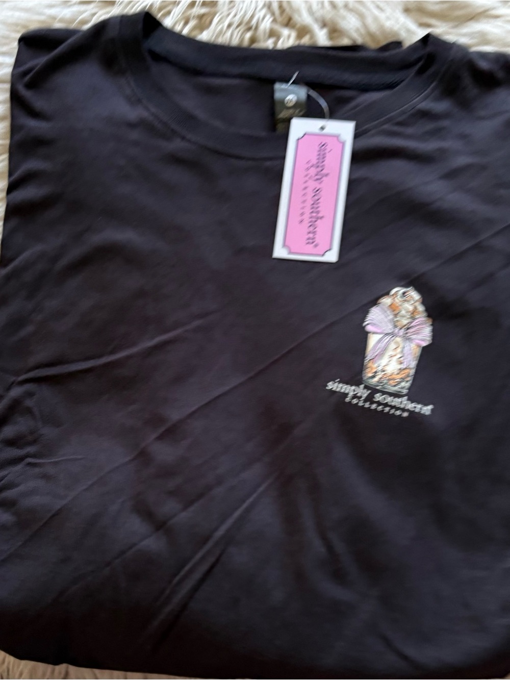 Simply Southern Coffee Makes Me Nicer Tee Women’s Large Black T-shirt New XXL 2X - Picture 4 of 9